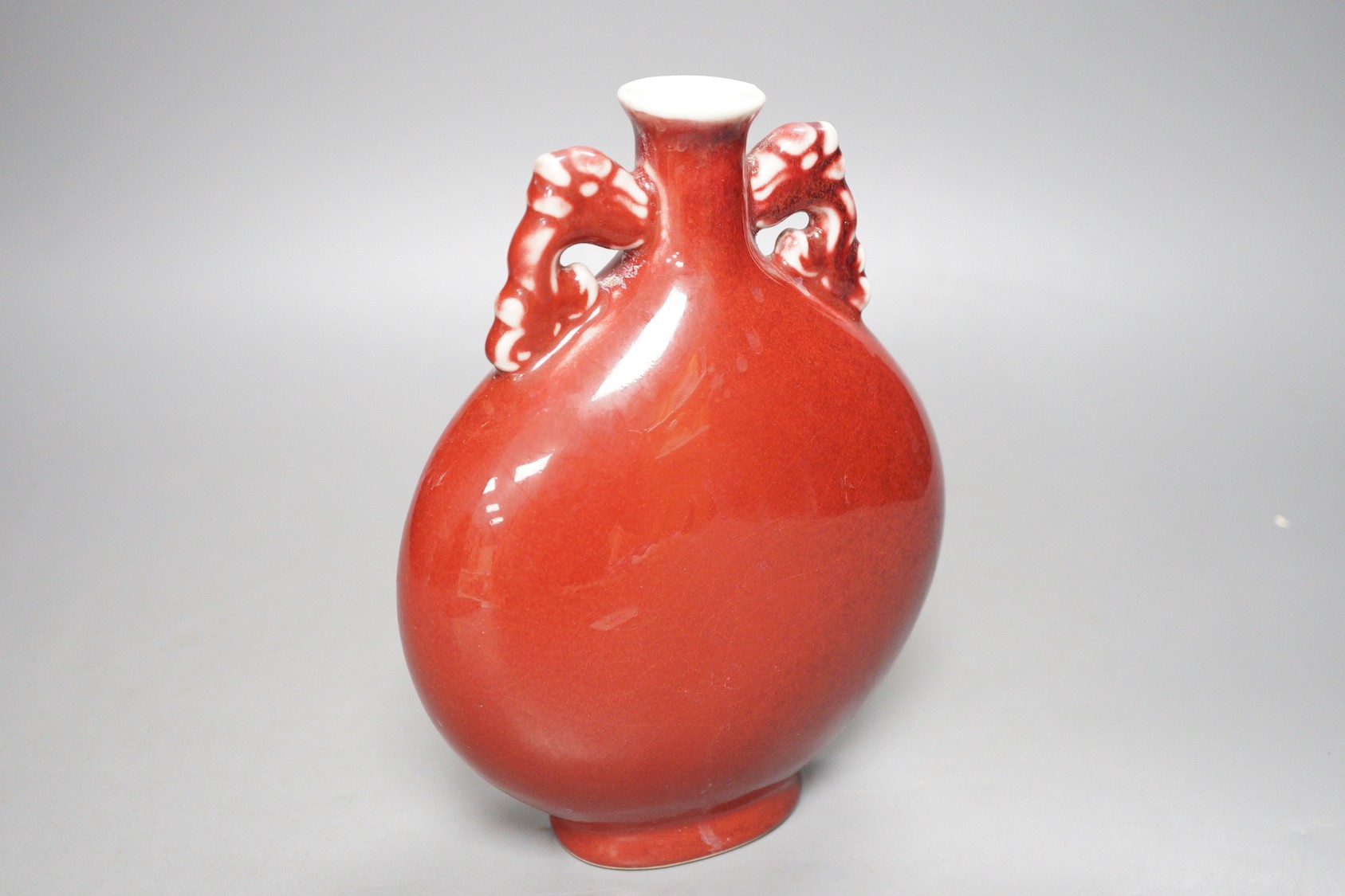 A Chinese sang de boeuf moonflask, 20.5cm